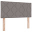 Ottoman seng med madras Gråbrun 100 x 200 cm Stof