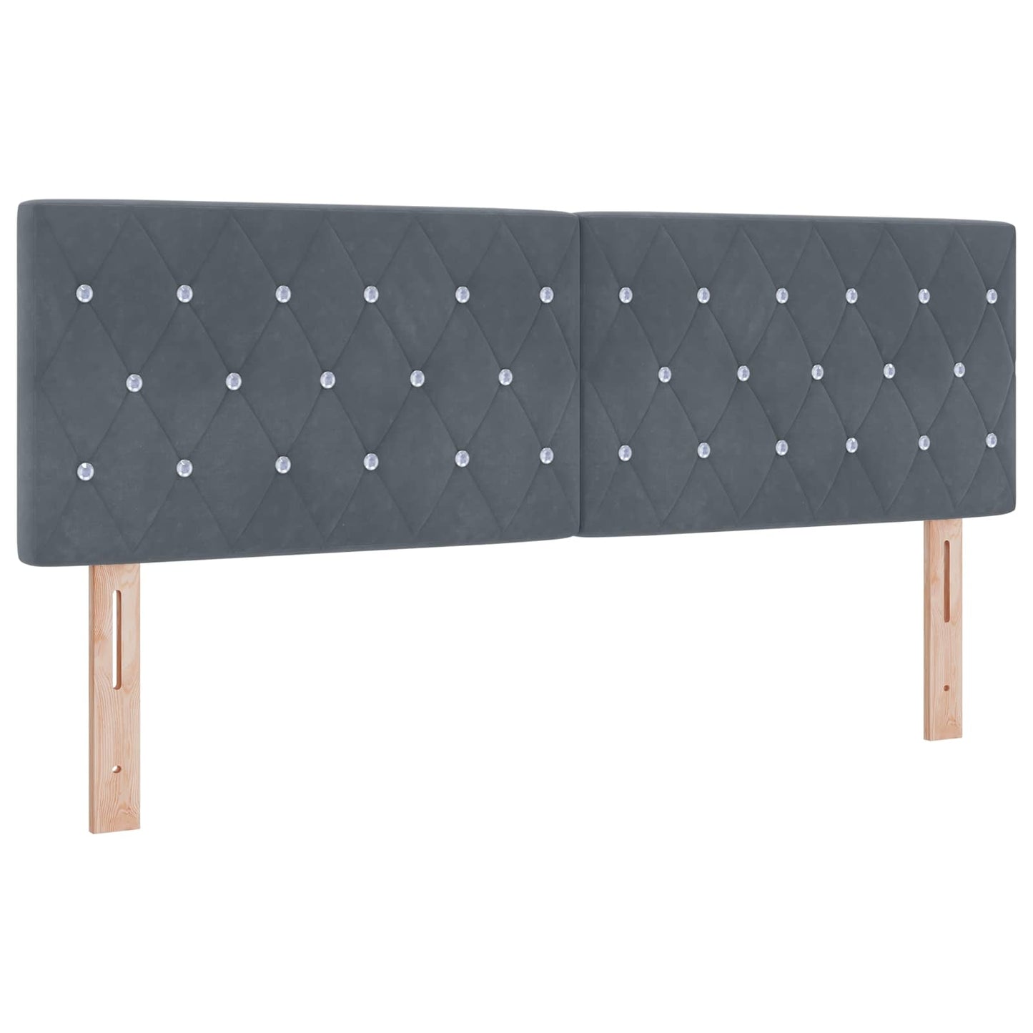 Ottoman seng med madras Mørkegrå 140 x 190 cm Fløjl