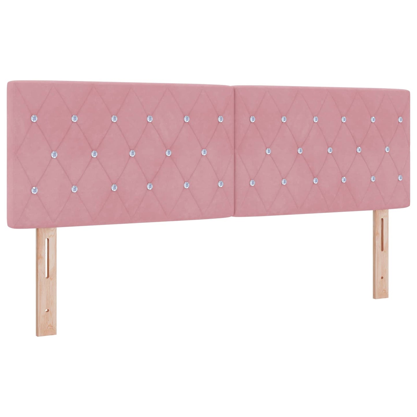 Ottoman seng med madras Lyserød 140 x 190 cm Fløjl