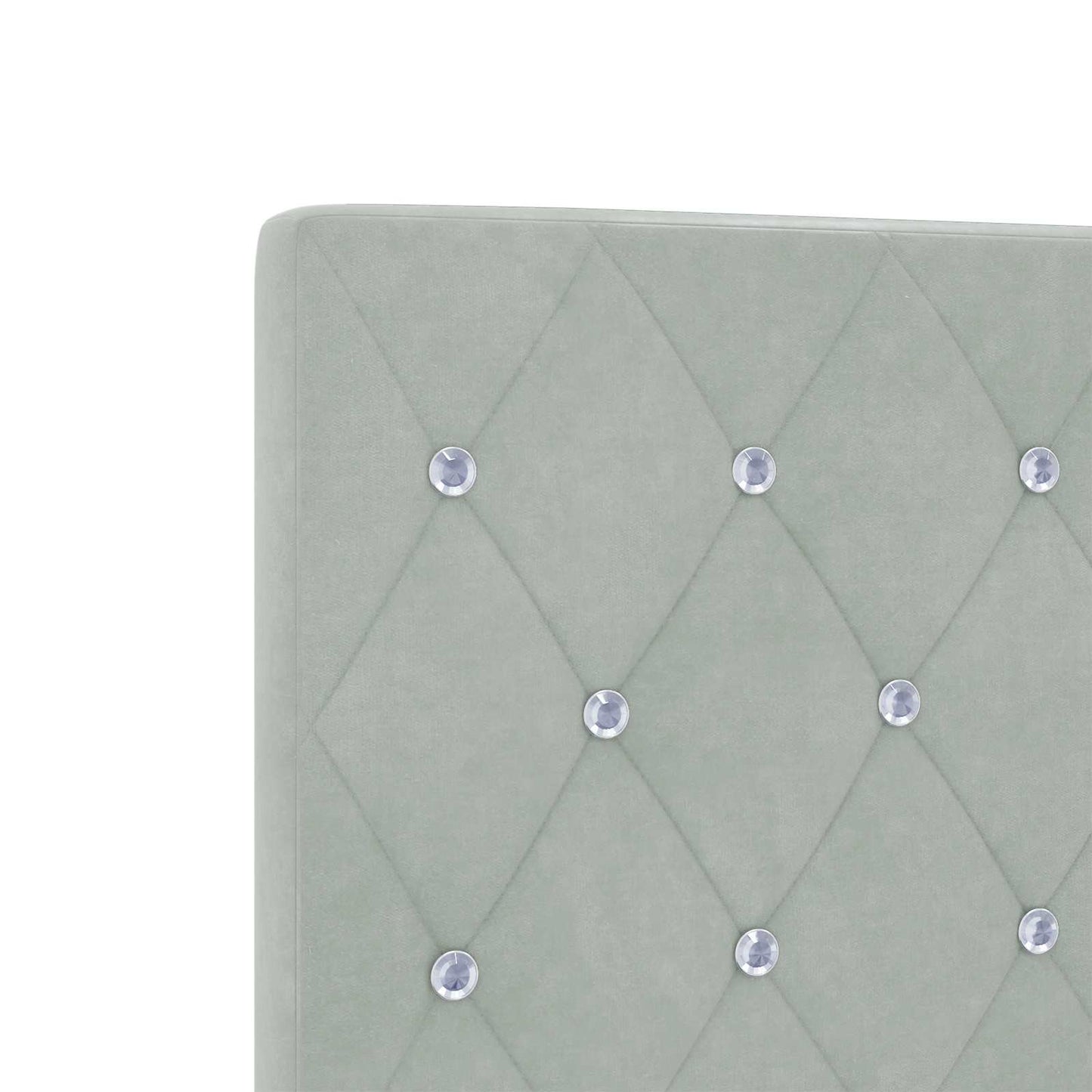 Ottoman seng med madras Lysegrå 140 x 200 cm Fløjl