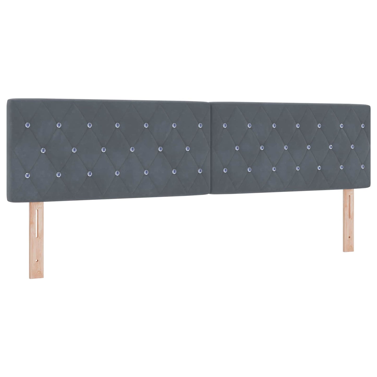 Ottoman seng med madras Mørkegrå 180 x 200 cm Fløjl