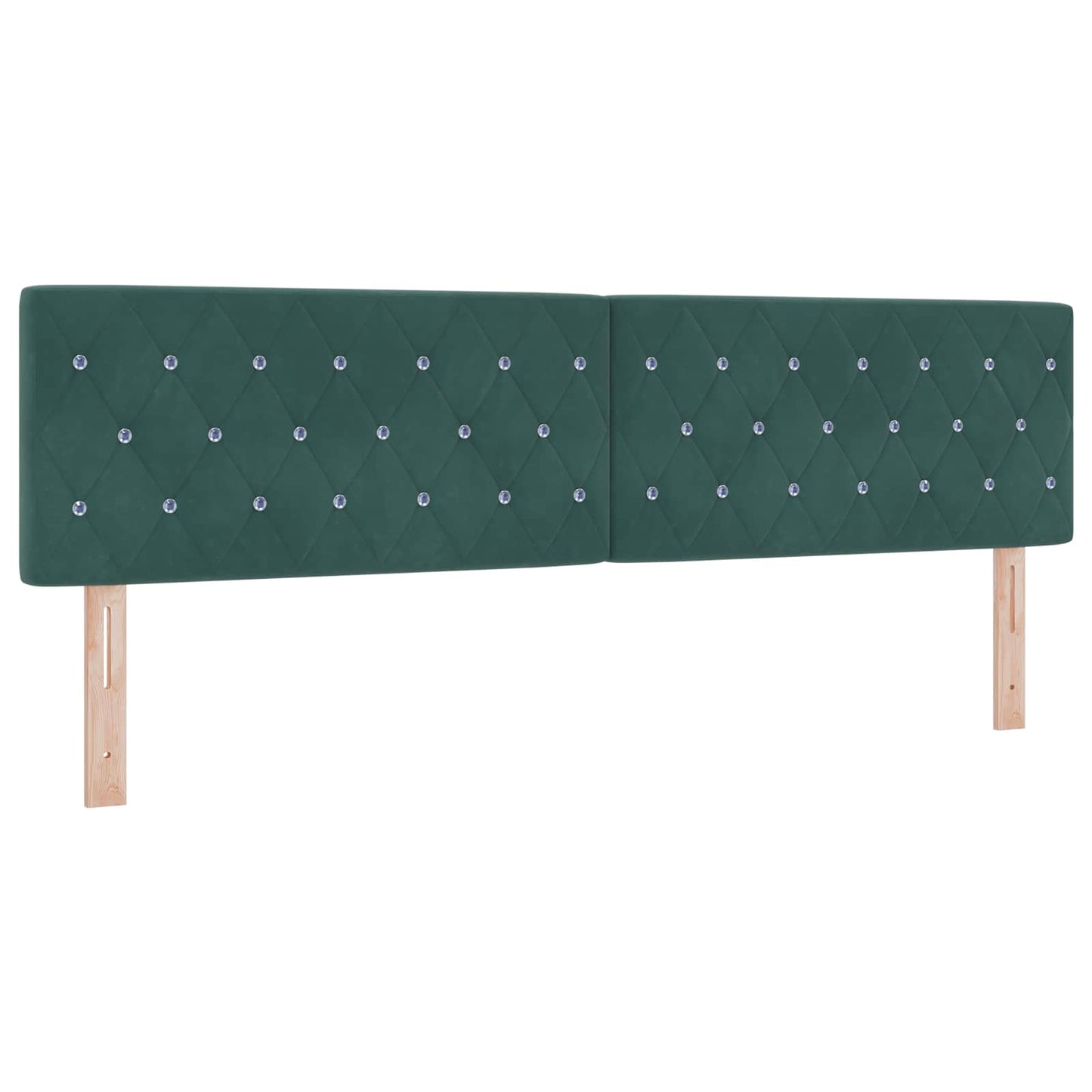 Ottoman seng med madras Mørkegrøn 180 x 200 cm Fløjl
