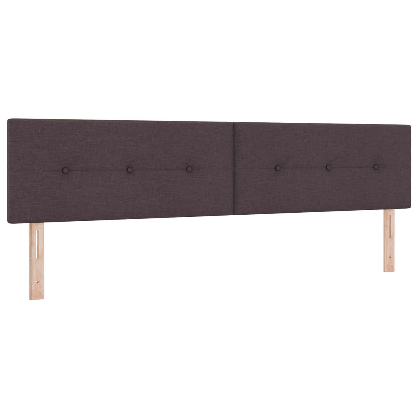 Ottoman seng med madras med hovedgærde 2 stk. Mørk Brun Stof