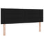 Ottoman seng med madras og LED Sort 140 x 190 cm Stof