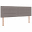 Ottoman seng med madras og LED Gråbrun 140 x 190 cm Stof