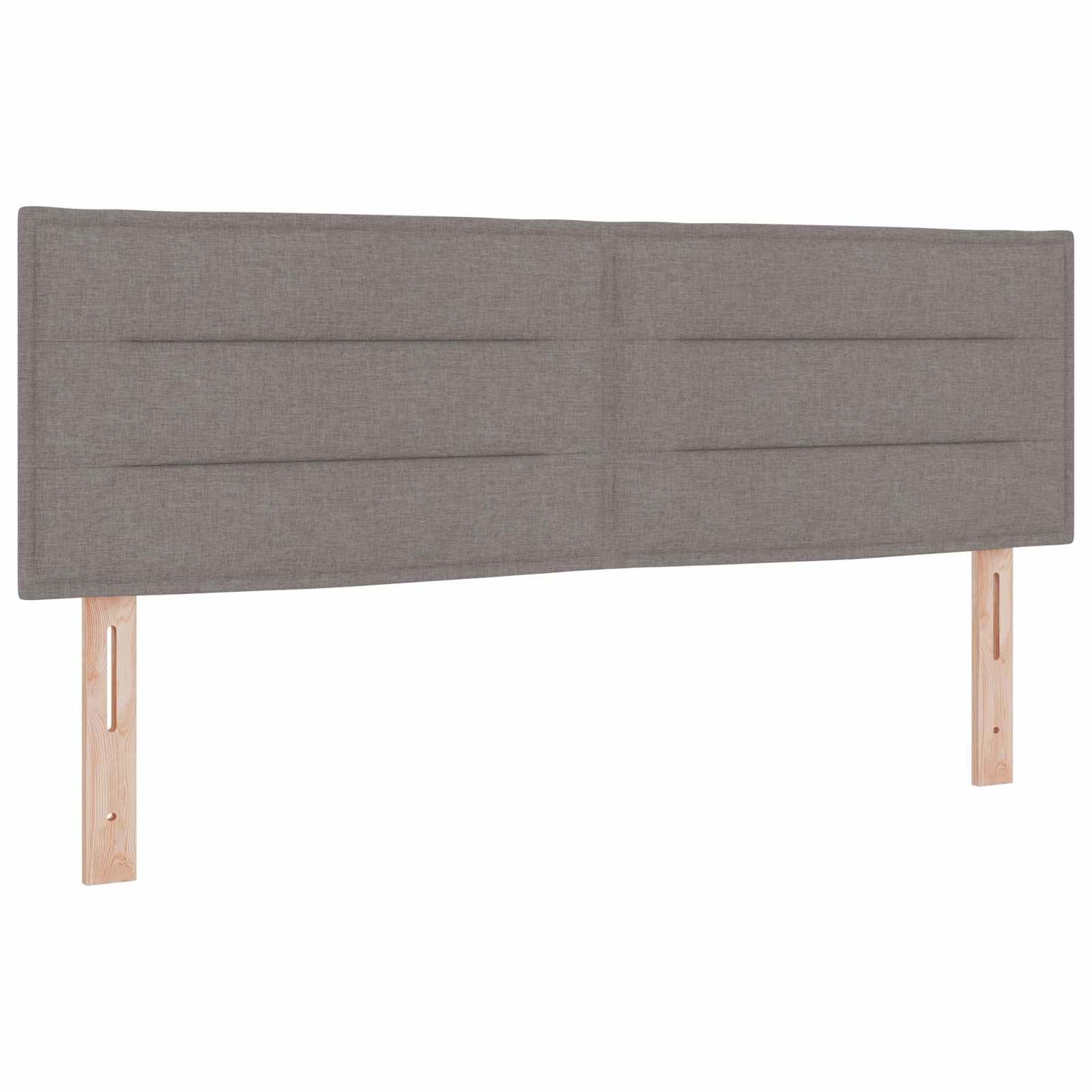 Ottoman seng med madras og LED Gråbrun 140 x 190 cm Stof