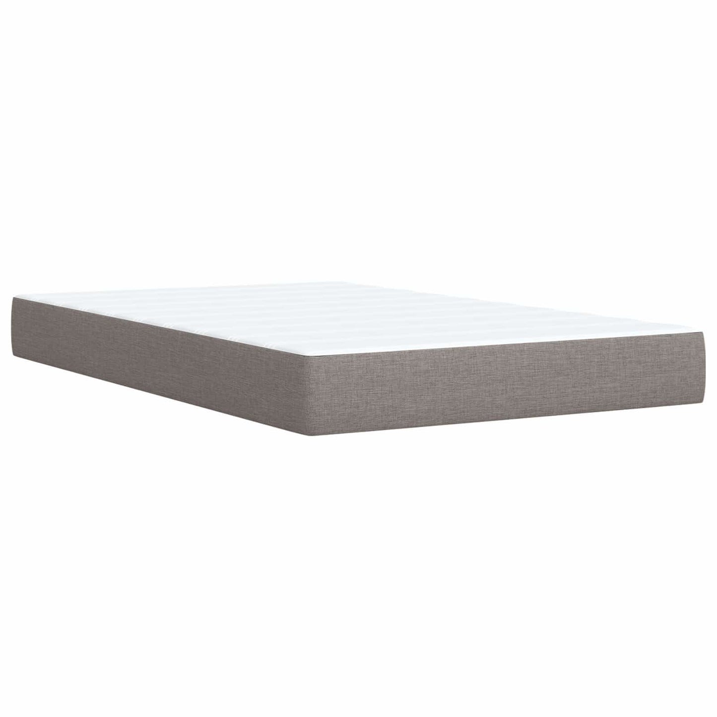 Ottoman seng med madras og LED Gråbrun 120 x 200 cm Stof