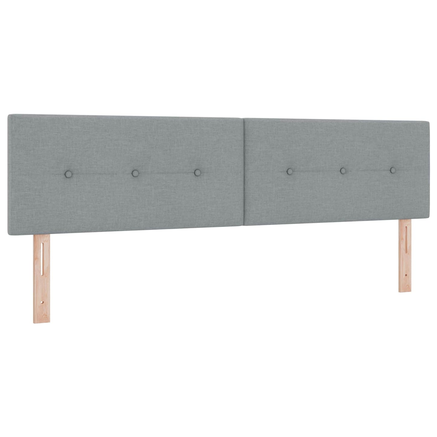 Ottoman seng med madras og LED Lysegrå 180 x 200 cm Stof