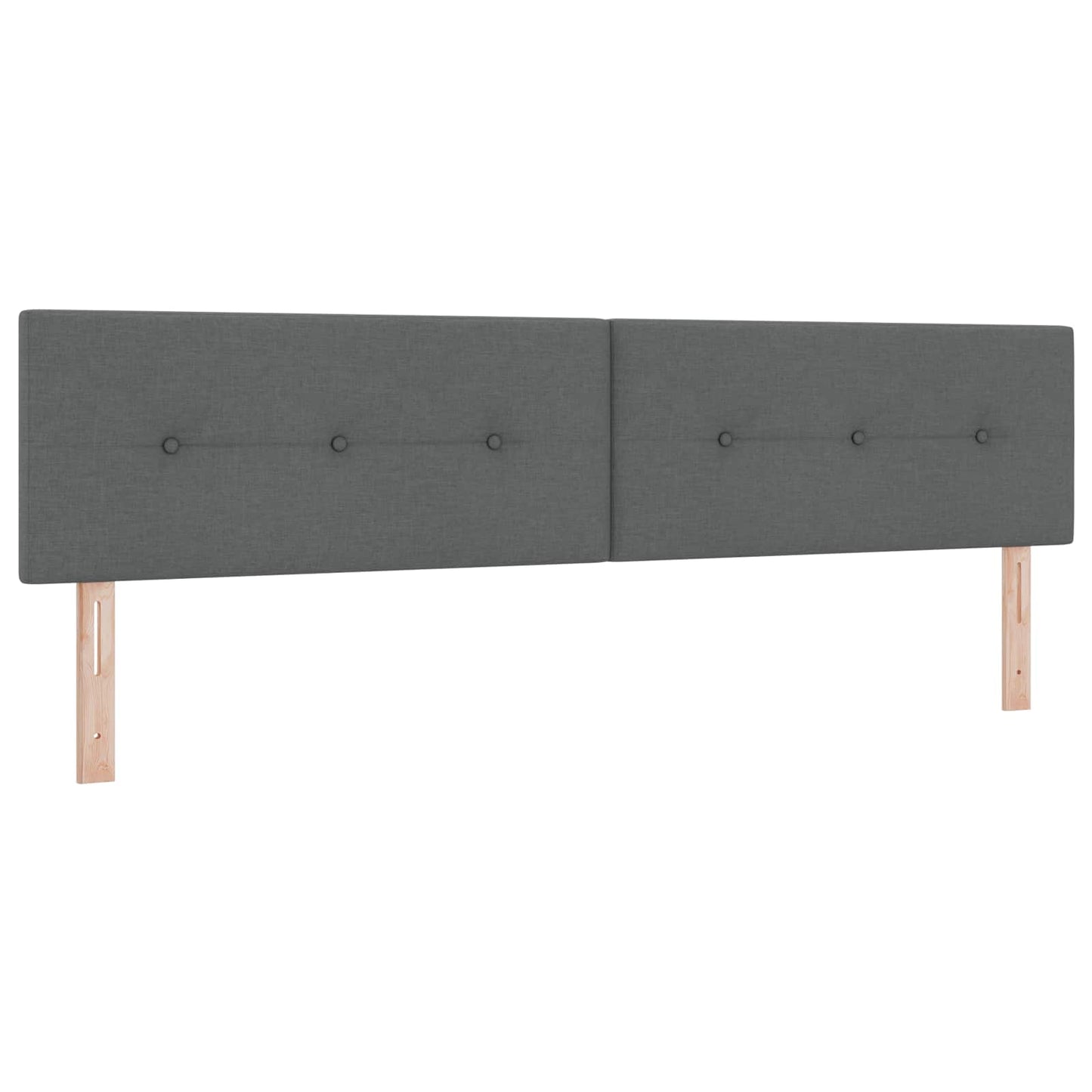 Ottoman seng med madras og LED Mørkegrå 200 x 200 cm Stof