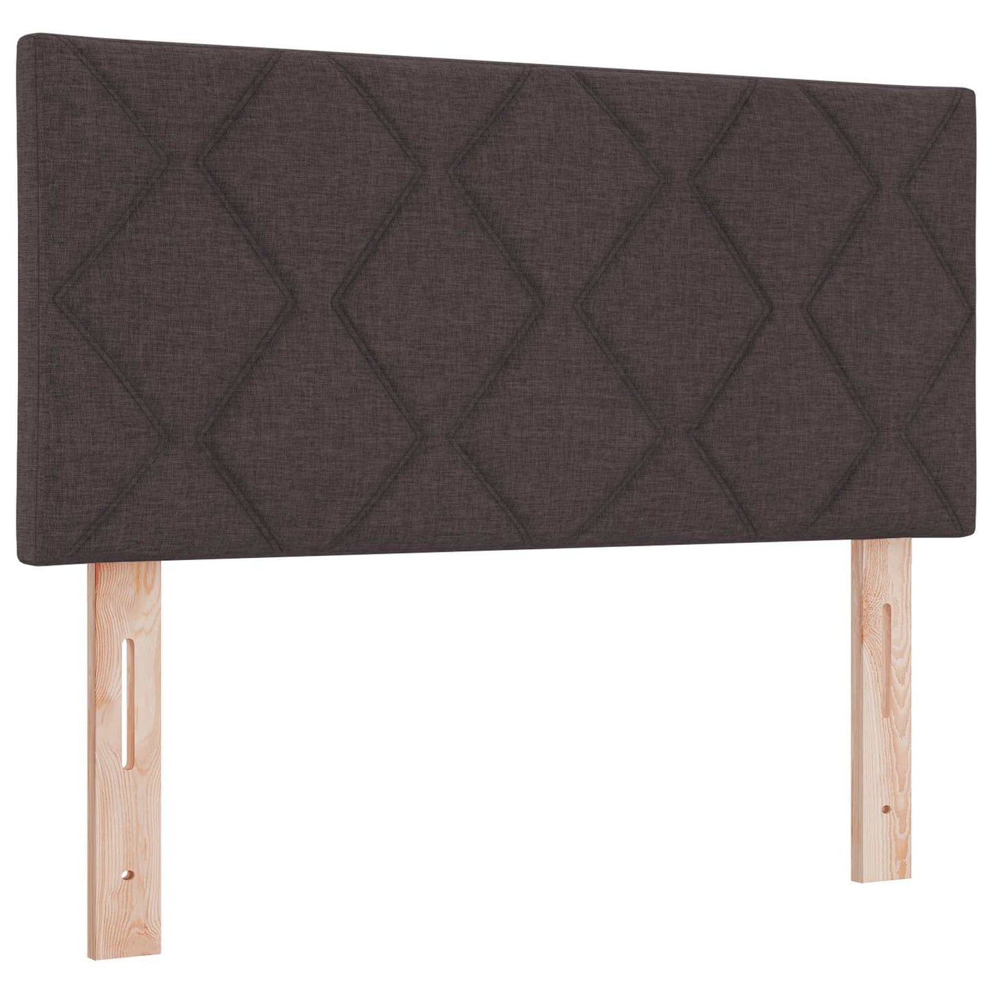 Ottoman seng med madras og LED Mørk Brun 90 x 190 cm Stof