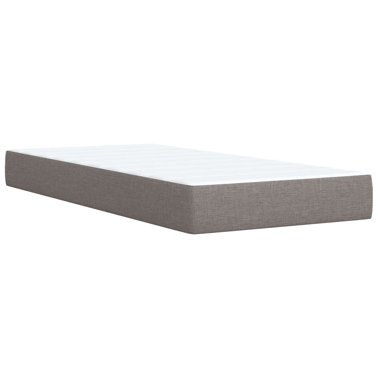 Ottoman seng med madras og LED Gråbrun 100 x 200 cm Stof