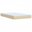 Ottoman seng med madras og LED Cremefarvet 120 x 190 cm Stof