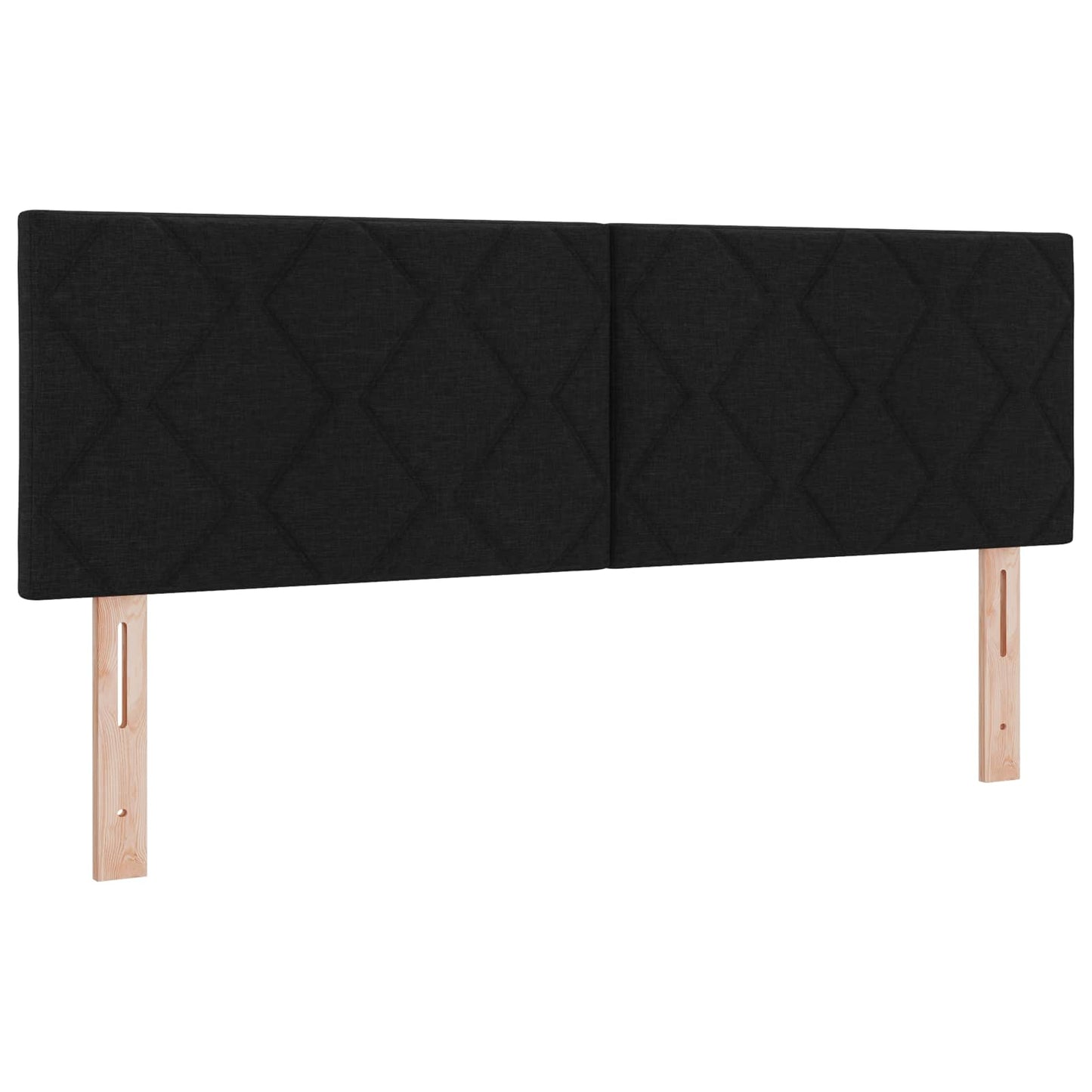Ottoman seng med madras og LED Sort 140 x 190 cm Stof