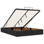 Ottoman seng med madras og LED Sort 140 x 190 cm Stof