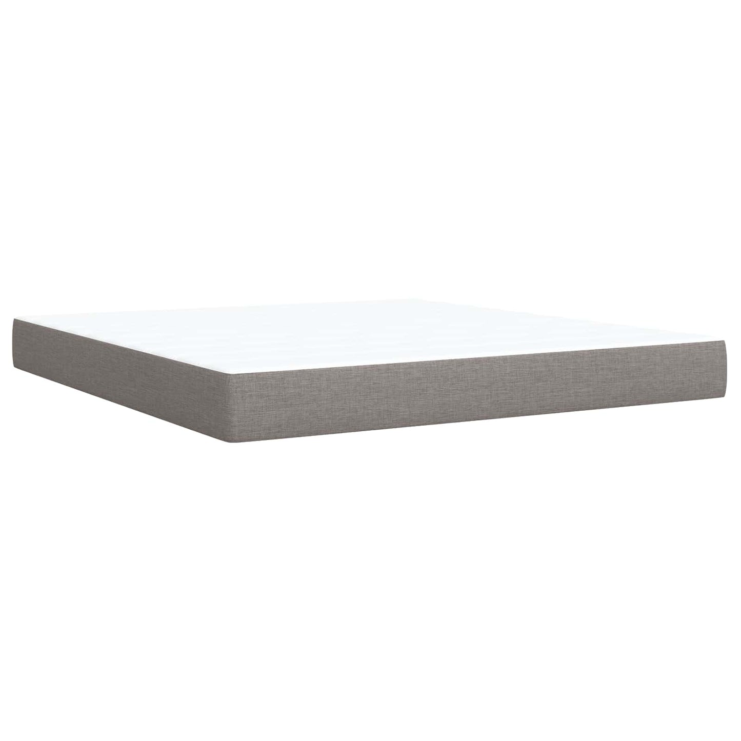 Ottoman seng med madras og LED Gråbrun 180 x 200 cm Stof