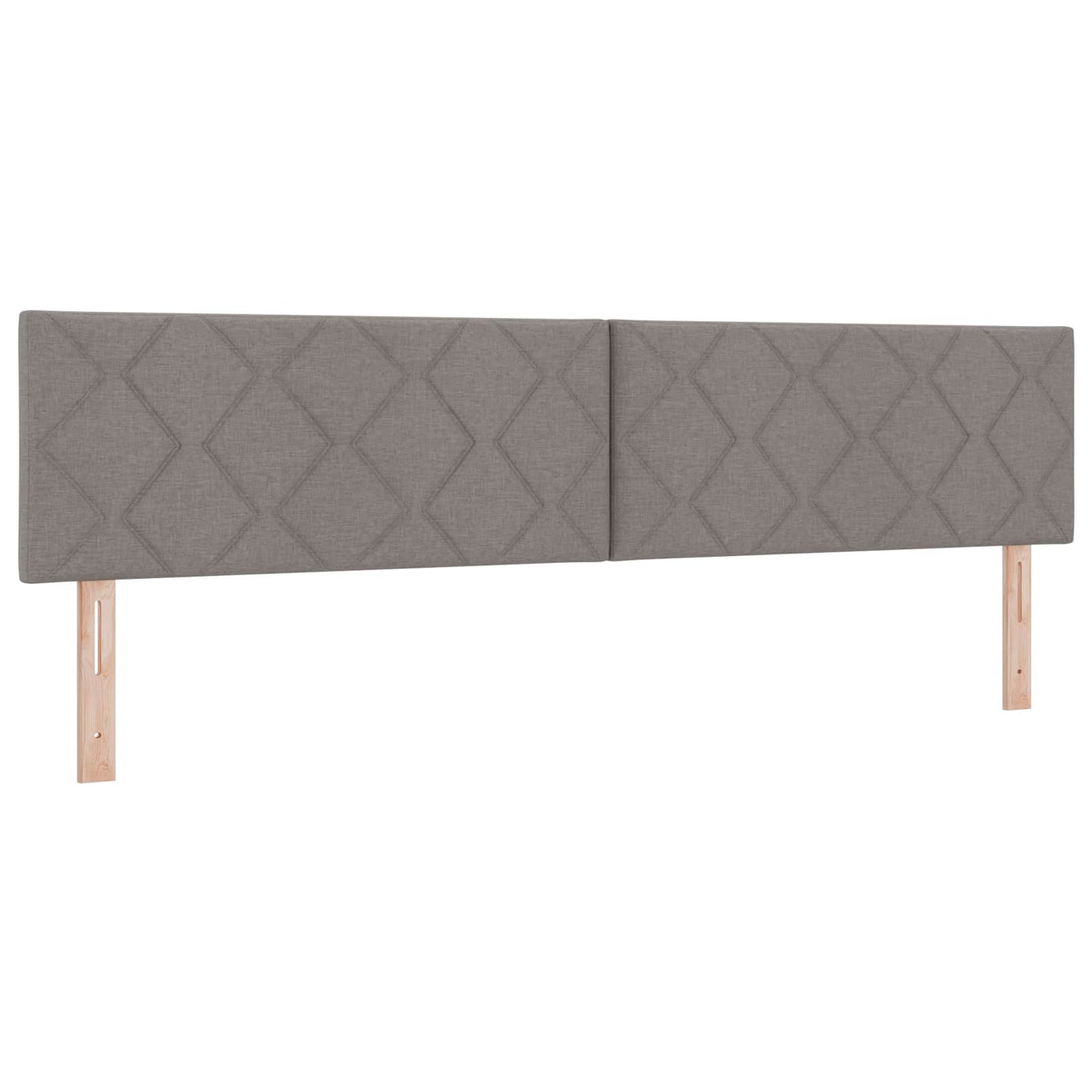 Ottoman seng med madras og LED Gråbrun 200 x 200 cm Stof