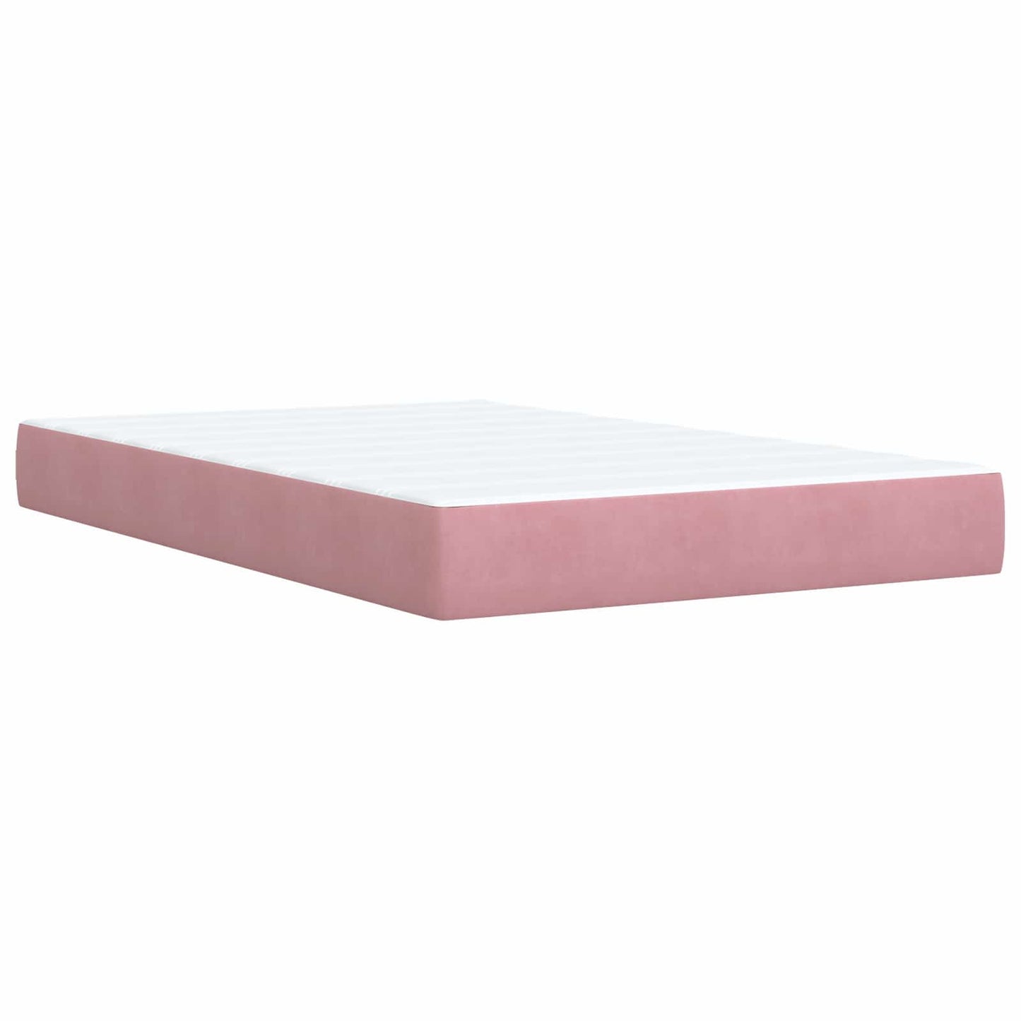 Ottoman seng med madras og LED Lyserød 120 x 200 cm Velour