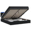 Ottoman seng med madras og LED Sort 140 x 190 cm Velour