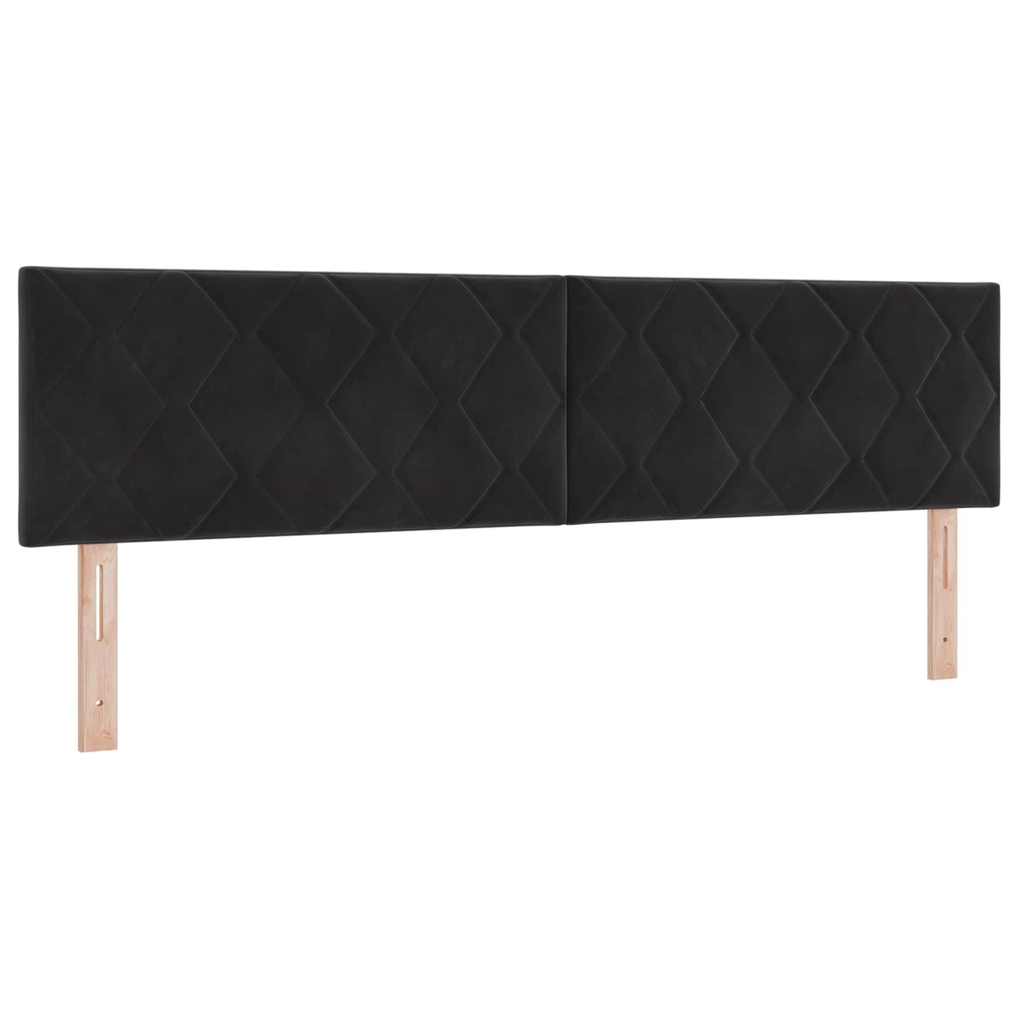 Ottoman seng med madras og LED Sort 180 x 200 cm Velour