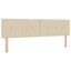 Ottoman seng med madras og LED Cremefarvet 180 x 200 cm Stof