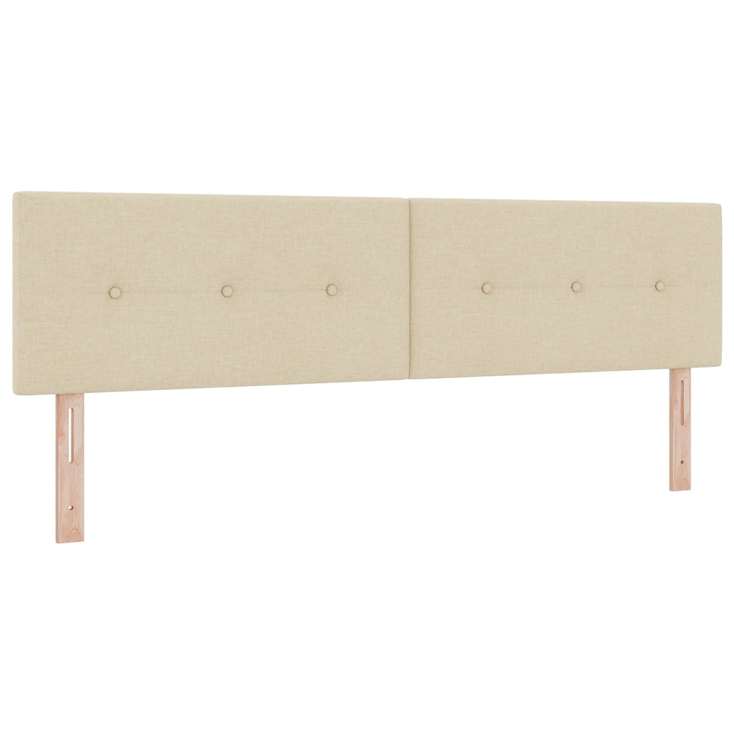 Ottoman seng med madras og LED Cremefarvet 180 x 200 cm Stof