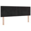 Ottoman seng med madras og LED Sort 160 x 200 cm Velour