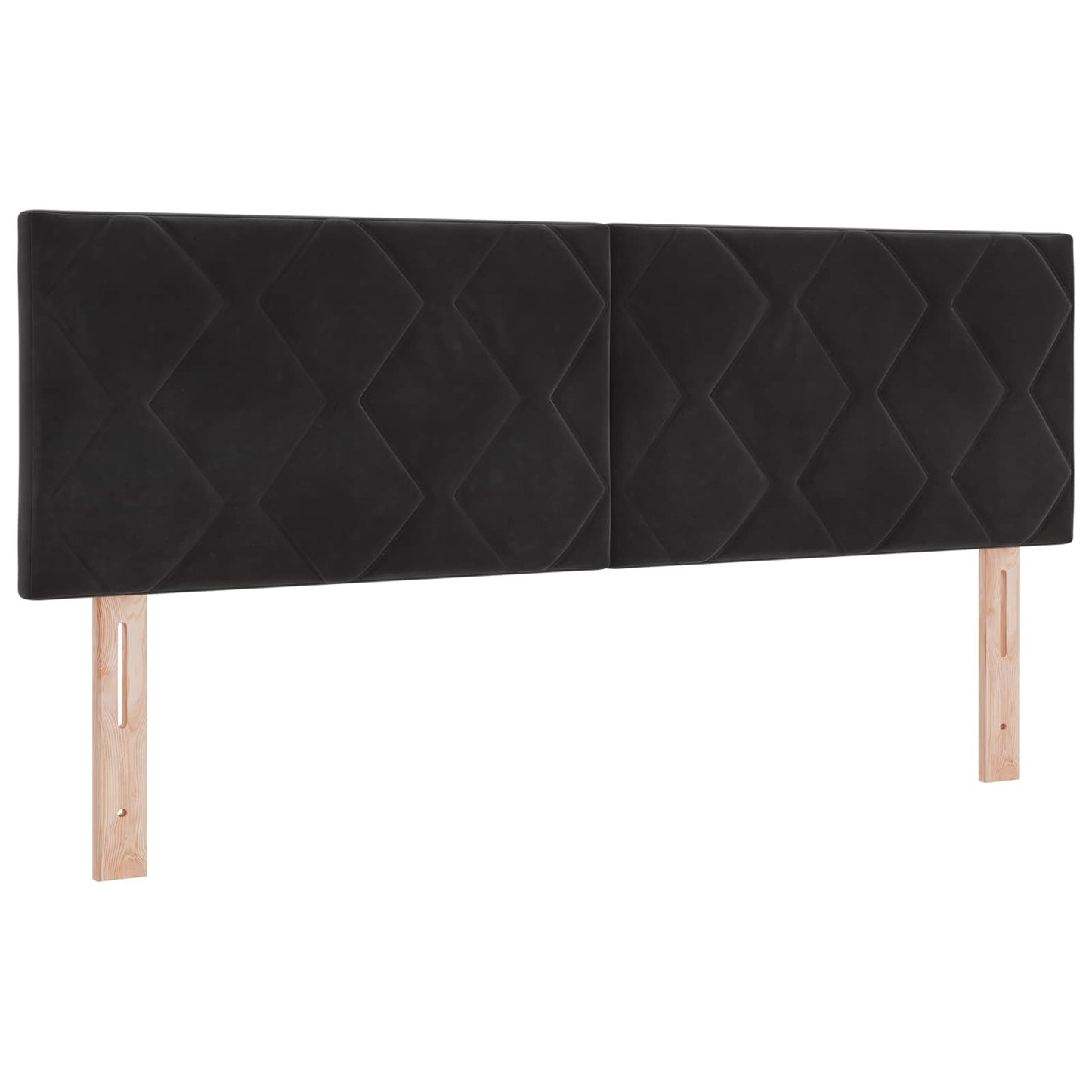 Ottoman seng med madras og LED Sort 160 x 200 cm Velour