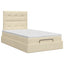 Ottoman seng med madras Cremefarvet 120 x 190 cm Stof