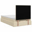 Ottoman seng med madras Cremefarvet 120 x 190 cm Stof