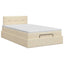 Ottoman seng med madras Cremefarvet 120 x 200 cm Stof