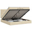 Ottoman seng med madras Cremefarvet 200 x 200 cm Stof