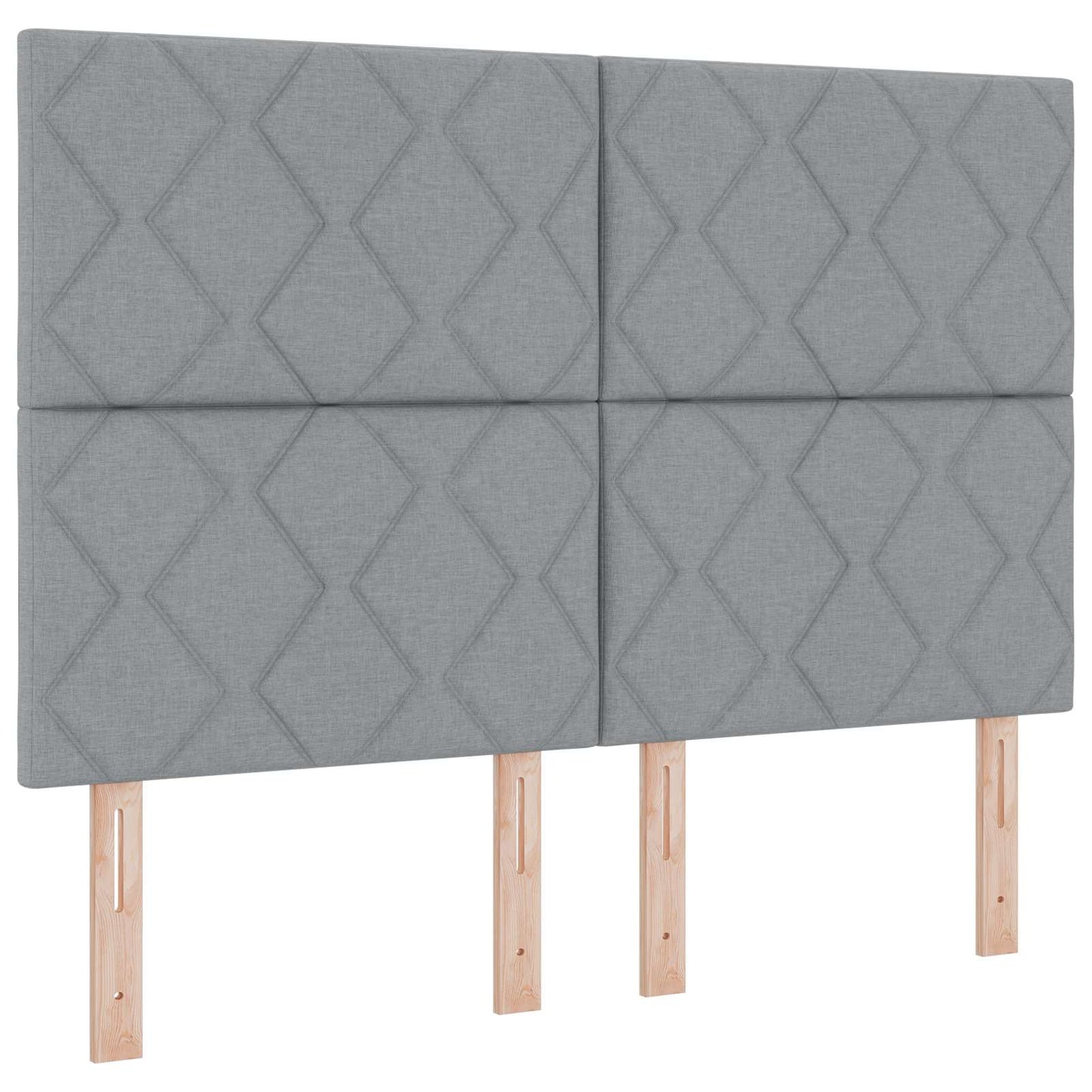 Ottoman seng med madras Lysegrå 140 x 200 cm Stof