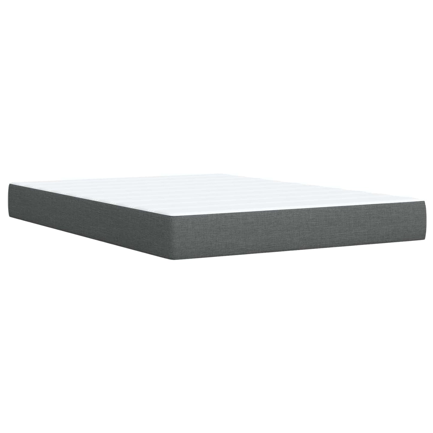 Ottoman seng med madras Mørkegrå 140 x 200 cm Stof