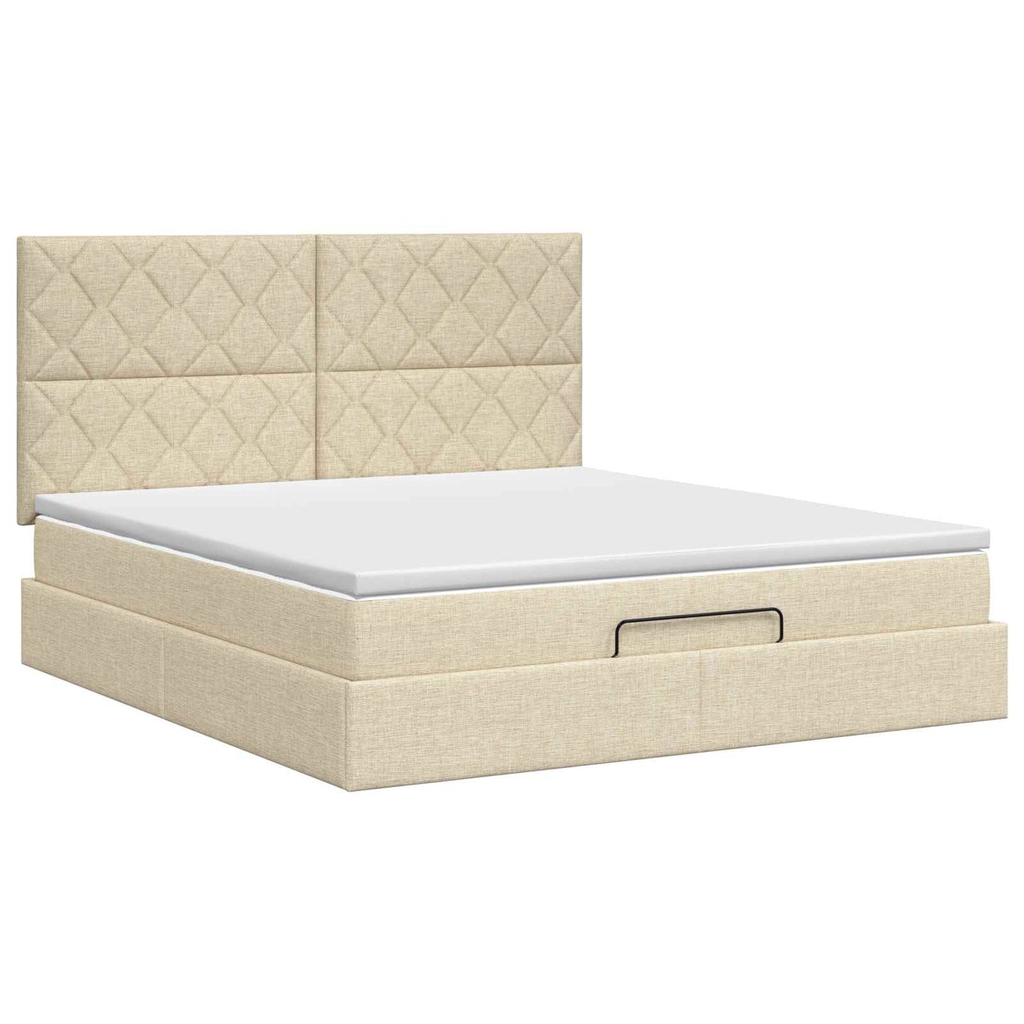 Ottoman seng med madras Cremefarvet 180 x 200 cm Stof