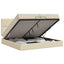 Ottoman seng med madras Cremefarvet 200 x 200 cm Stof