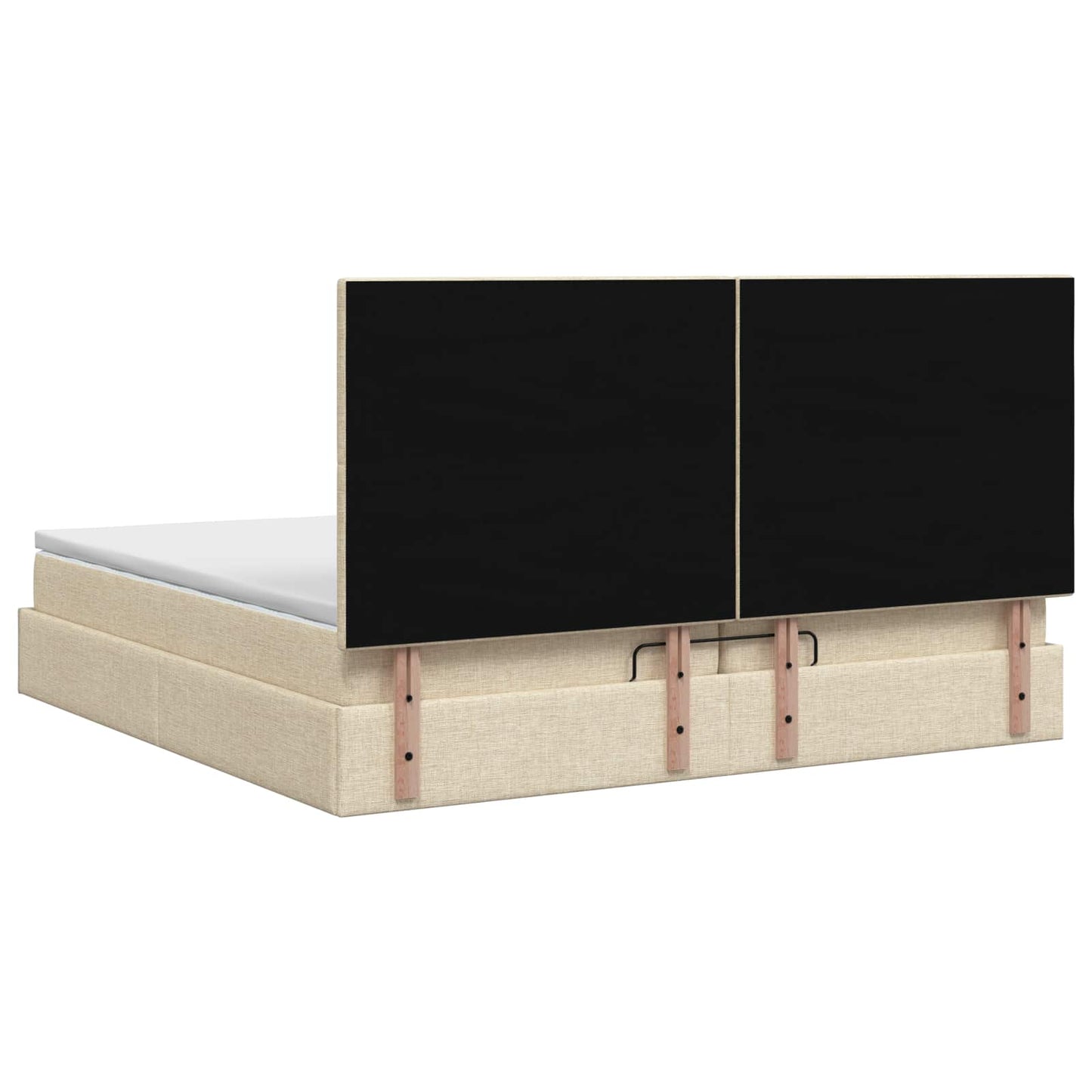 Ottoman seng med madras Cremefarvet 200 x 200 cm Stof