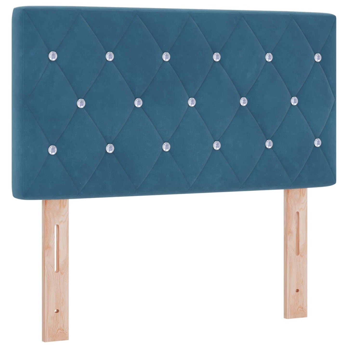Ottoman seng med madras Mørk blå 80 x 200 cm Fløjl