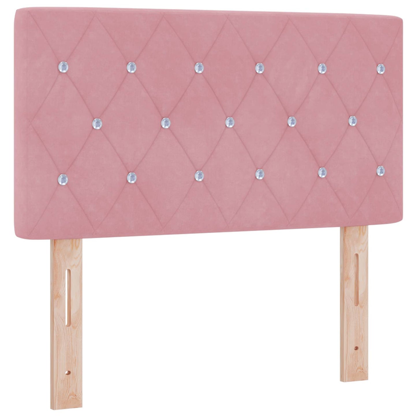 Ottoman seng med madras Lyserød 80 x 200 cm Fløjl