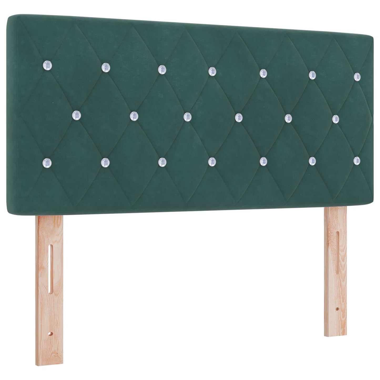 Ottoman seng med madras Mørkegrøn 90 x 190 cm Fløjl