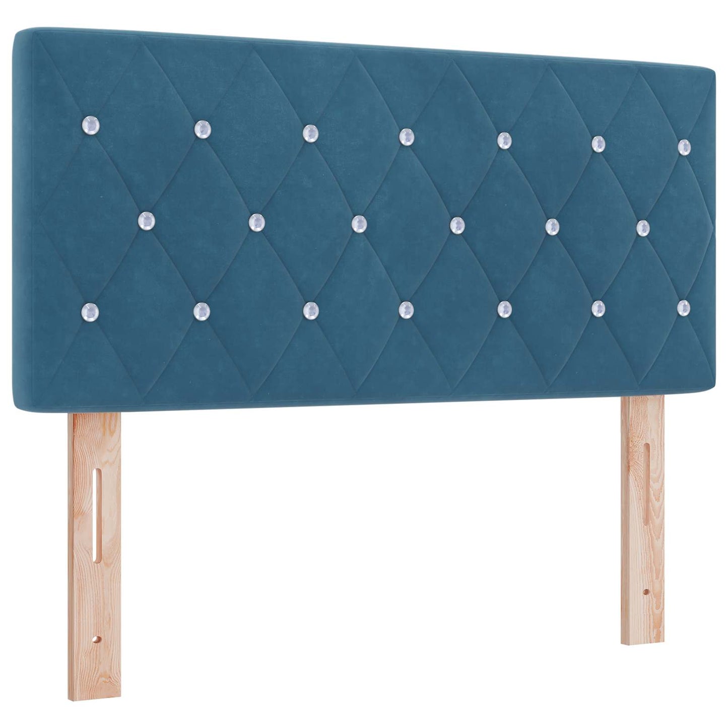 Ottoman seng med madras Mørk blå 90 x 200 cm Fløjl