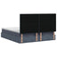 Ottoman seng med madras Mørkegrå 140 x 200 cm Fløjl
