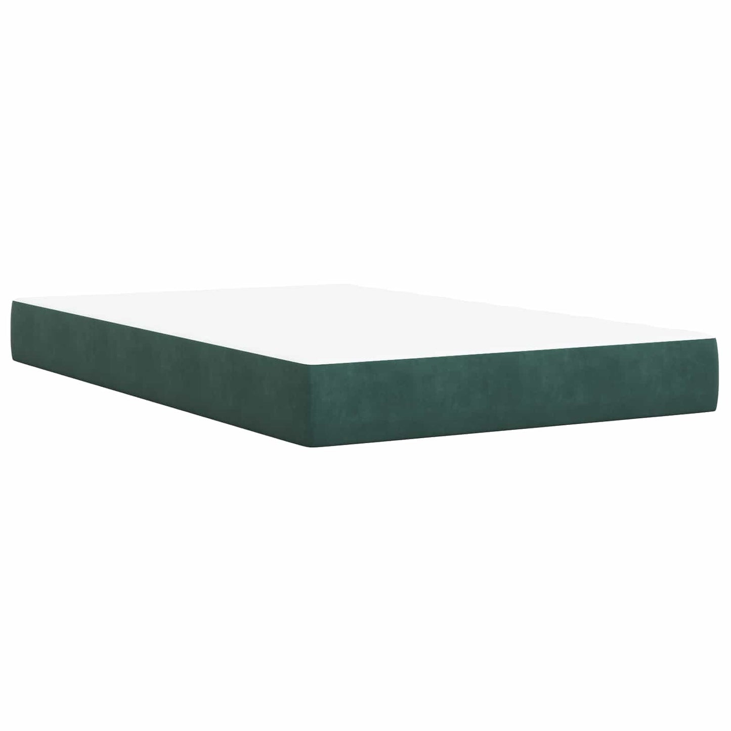Ottoman seng med madras Mørkegrøn 120 x 190 cm Fløjl