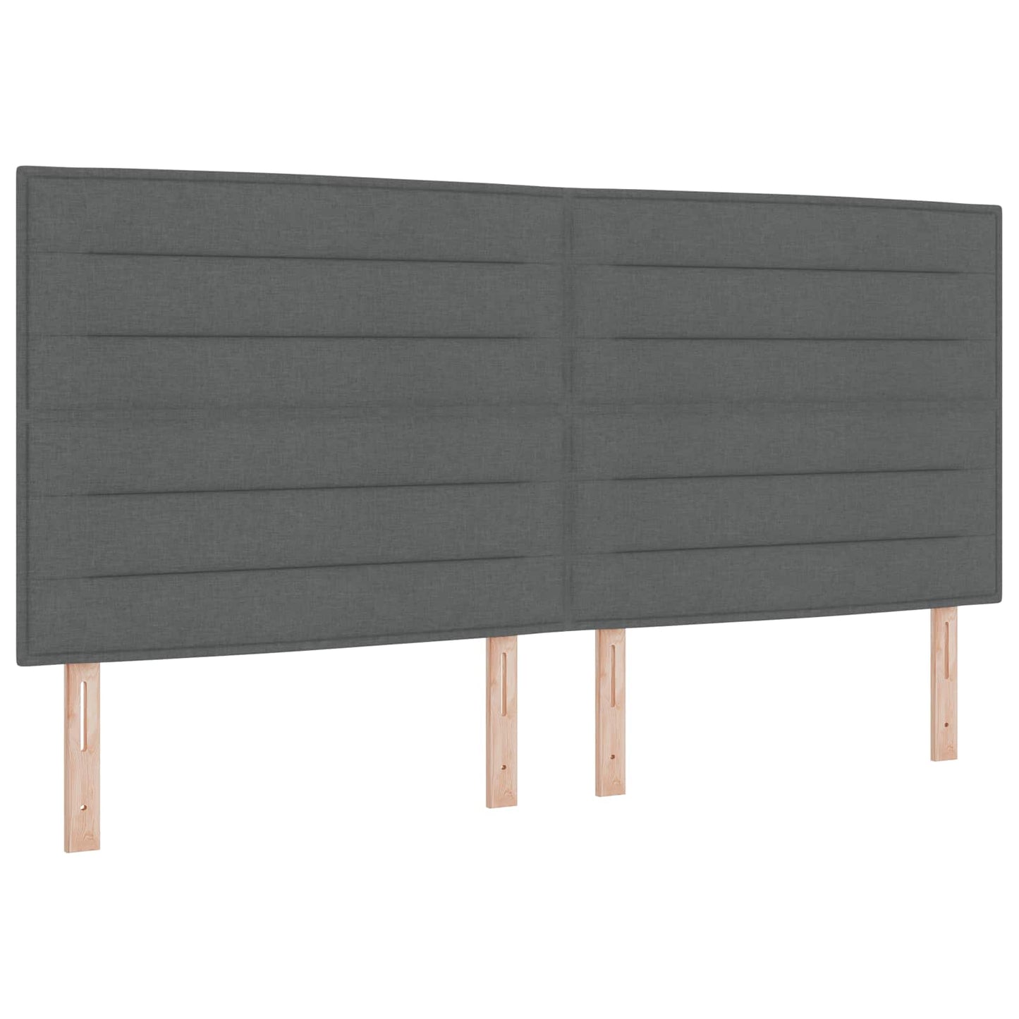 Ottoman seng med madras og LED Mørkegrå 200 x 200 cm Stof
