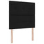 Ottoman seng med madras og LED Sort 120 x 200 cm Stof