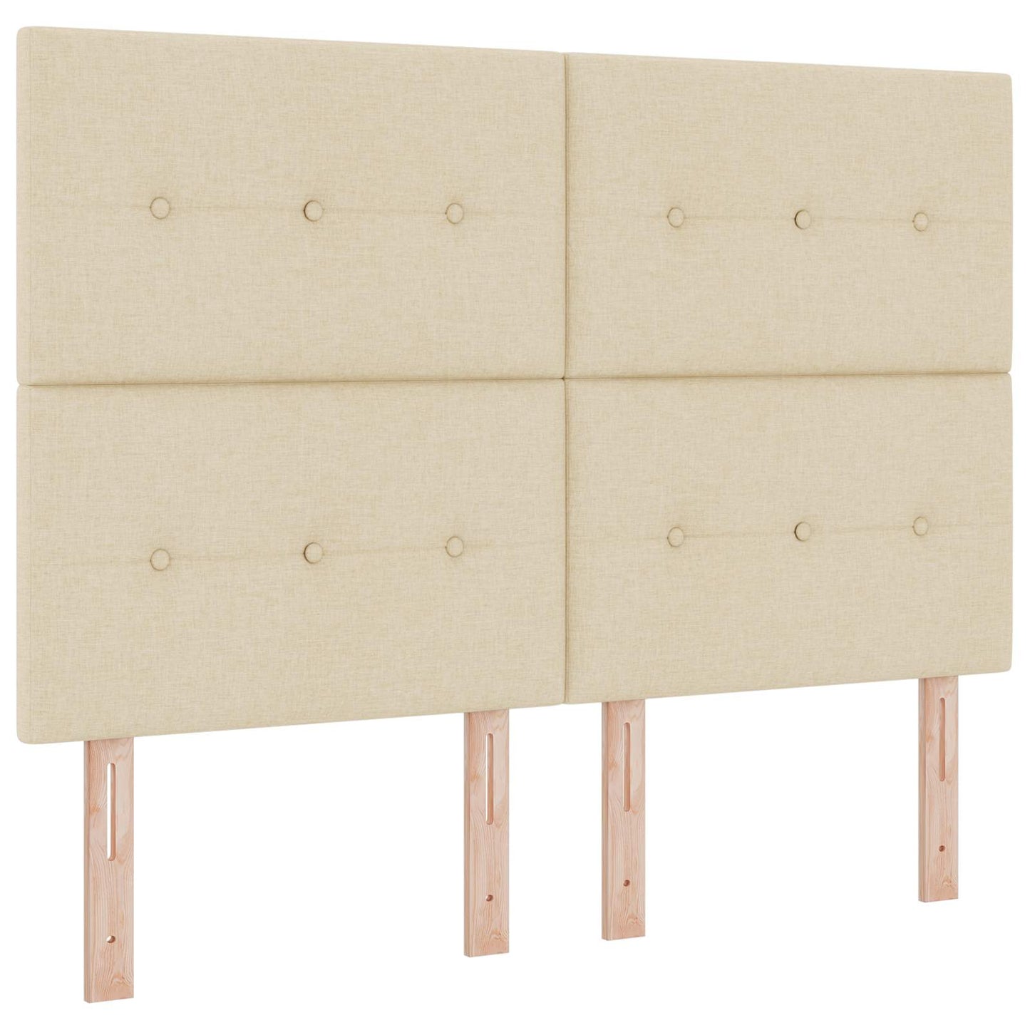 Ottoman seng med madras og LED Cremefarvet 140 x 190 cm Stof