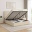 Ottoman seng med madras og LED Cremefarvet 180 x 200 cm Stof
