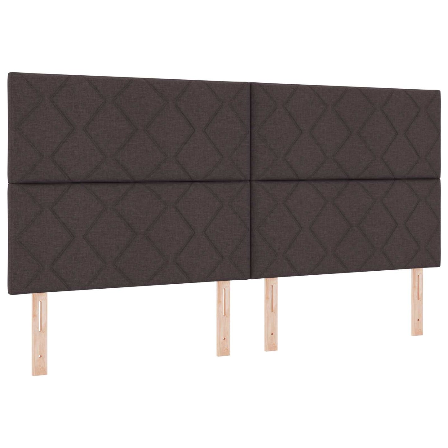 Ottoman seng med madras og LED Mørk Brun 200 x 200 cm Stof