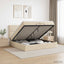 Ottoman seng med madras Cremefarvet 200 x 200 cm Stof