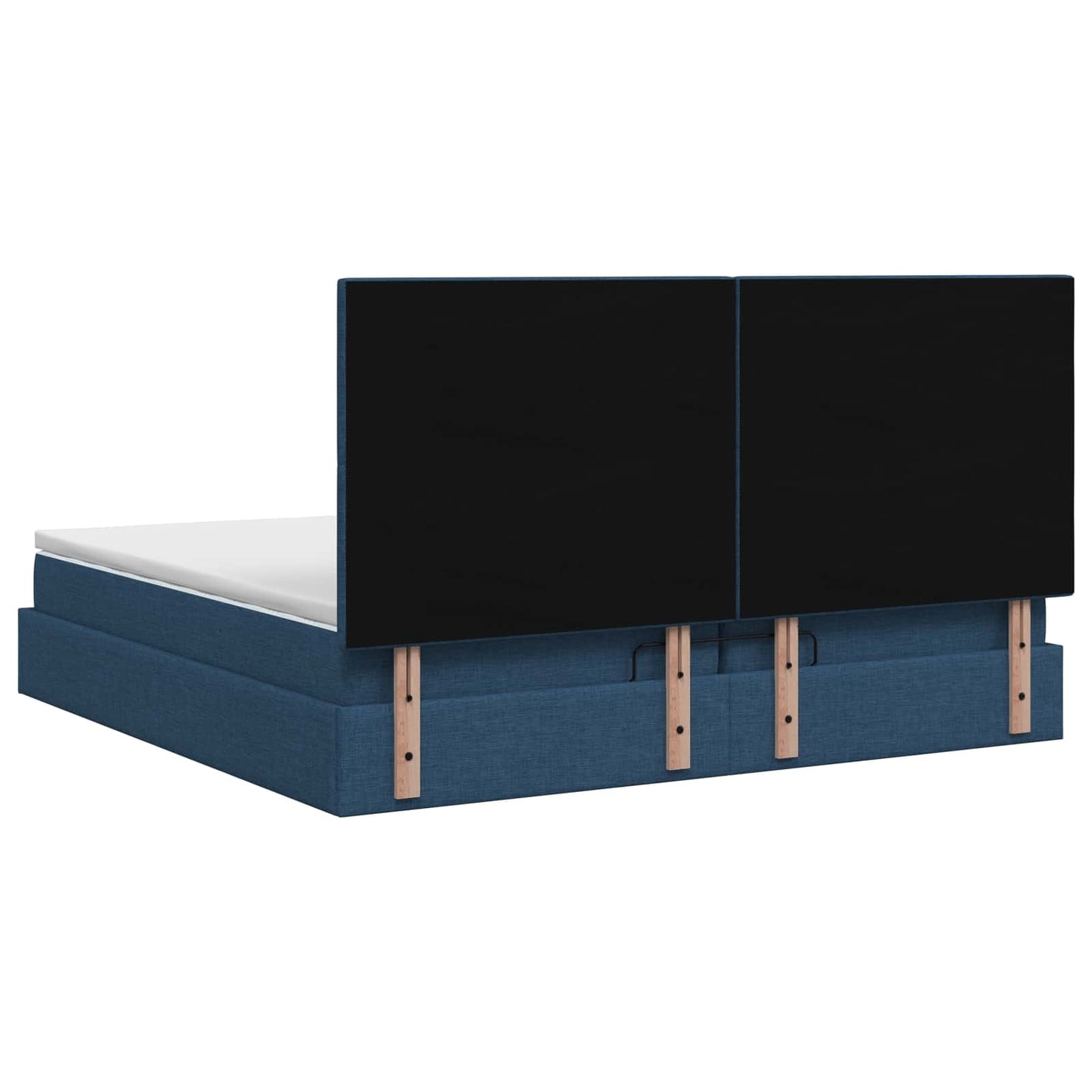 Ottoman seng med madras og LED Blå 200 x 200 cm Stof