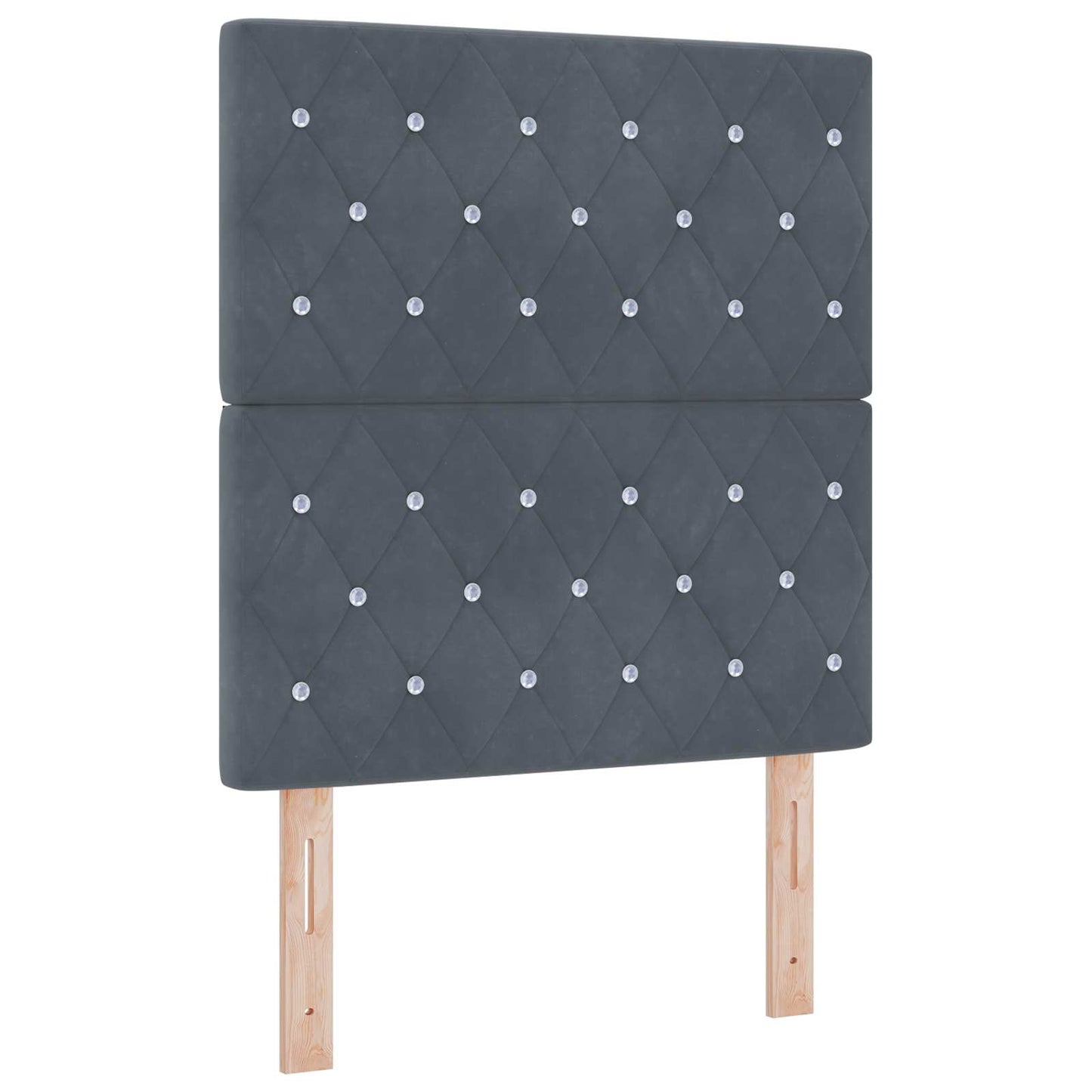 Ottoman seng med madras og LED Mørkegrå 80 x 200 cm Fløjl